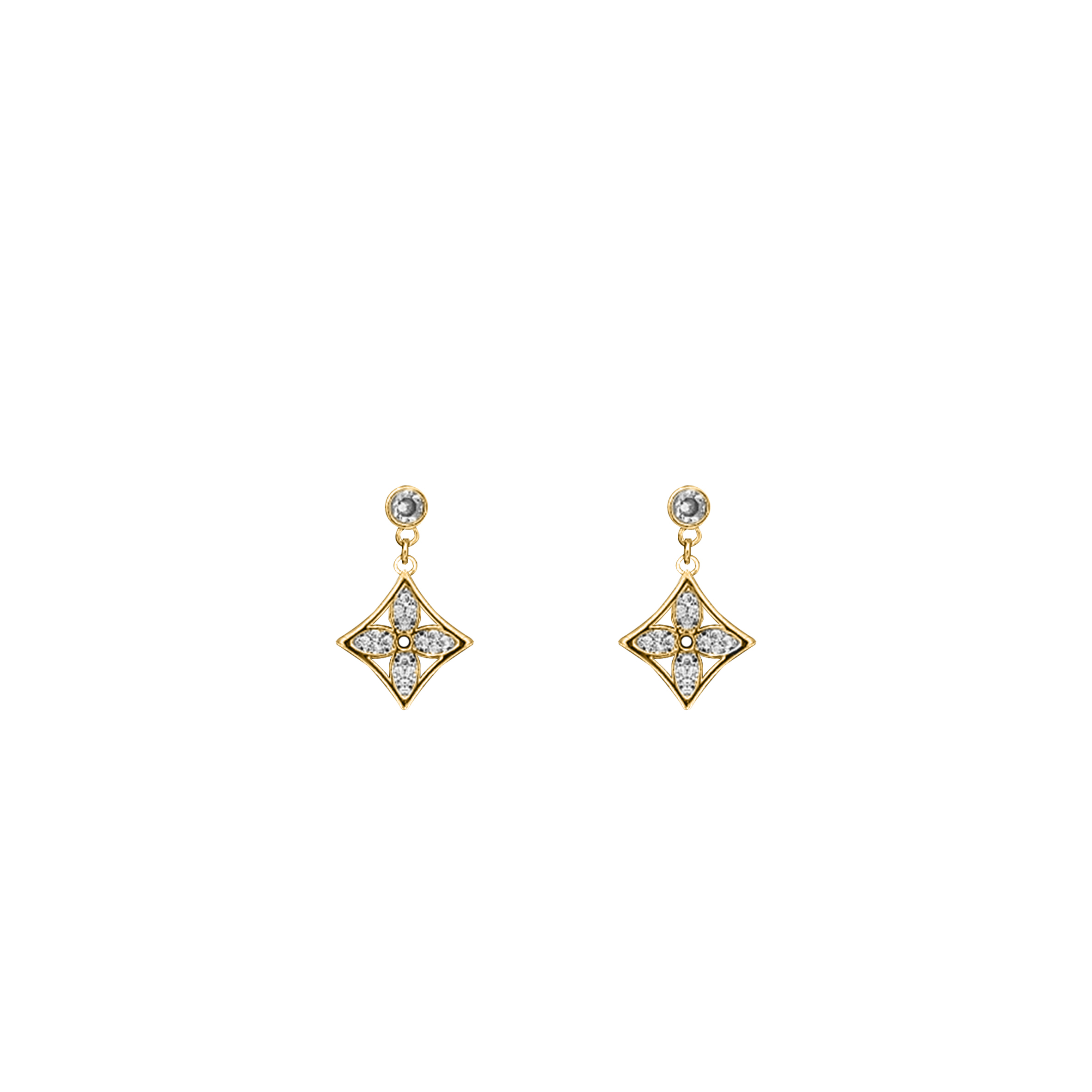 LOUIS VUITTON IDYLLE BLOSSOM EAR STUD, YELLOW GOLD AND DIAMOND - PER UNIT Q96169